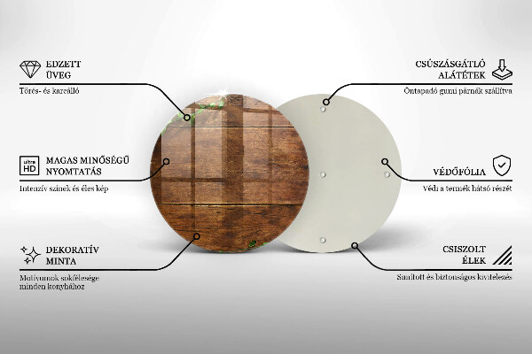 Kuchynská doska zo skla Drevené dosky a listy