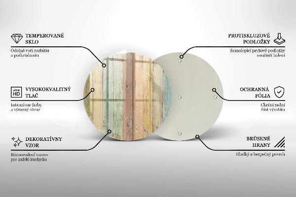 Kuchynská doska zo skla Farebné vintage dosky