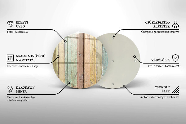 Kuchynská doska zo skla Farebné vintage dosky