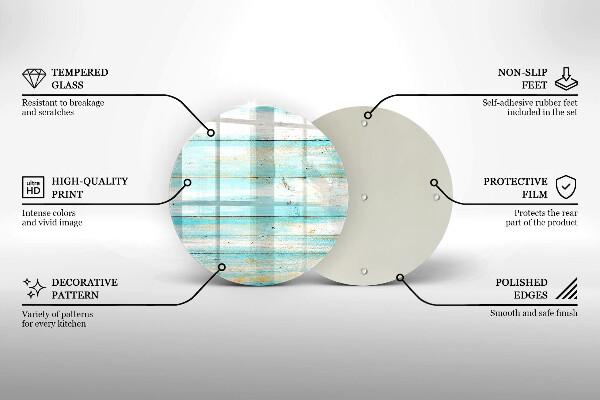 Kuchynská doska zo skla Vintage drevené dosky