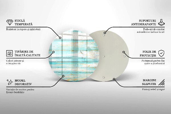 Kuchynská doska zo skla Vintage drevené dosky
