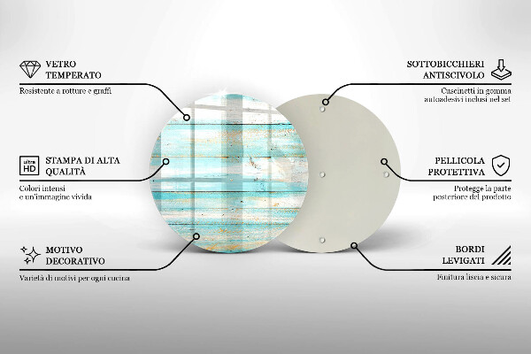 Kuchynská doska zo skla Vintage drevené dosky