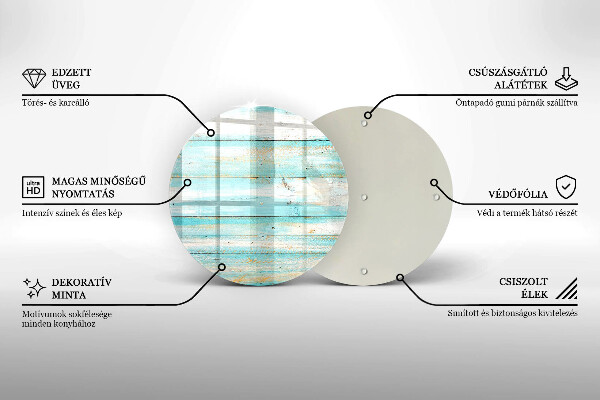 Kuchynská doska zo skla Vintage drevené dosky