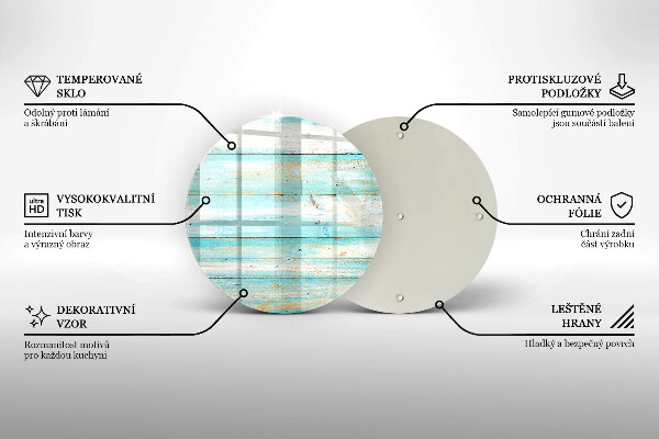 Kuchynská doska zo skla Vintage drevené dosky