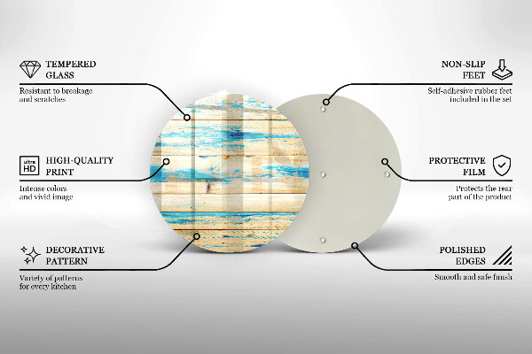 Kuchynská doska zo skla Retro drevené dosky