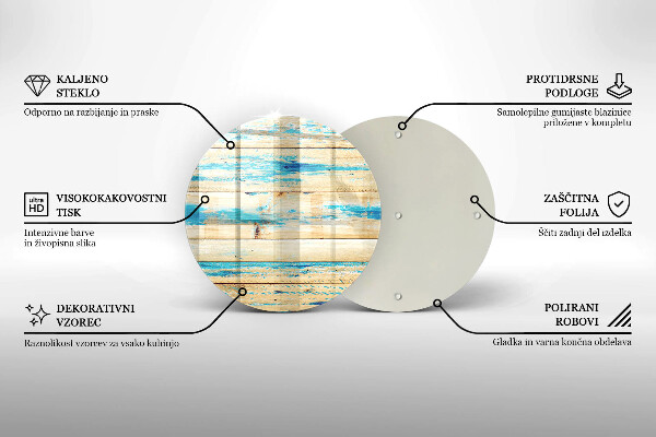 Kuchynská doska zo skla Retro drevené dosky