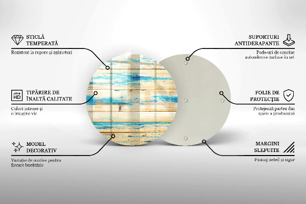 Kuchynská doska zo skla Retro drevené dosky