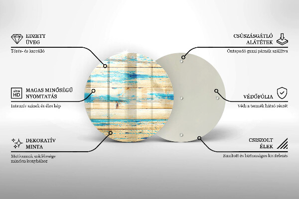 Kuchynská doska zo skla Retro drevené dosky