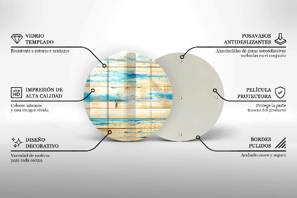 Kuchynská doska zo skla Retro drevené dosky