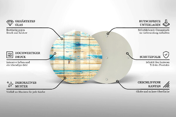 Kuchynská doska zo skla Retro drevené dosky