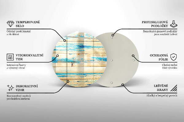 Kuchynská doska zo skla Retro drevené dosky