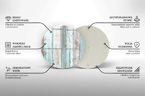Kuchynská doska zo skla Staré vintage dosky
