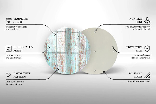 Kuchynská doska zo skla Staré vintage dosky