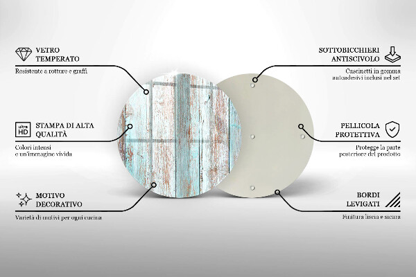 Kuchynská doska zo skla Staré vintage dosky