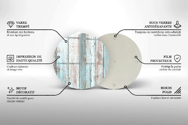 Kuchynská doska zo skla Staré vintage dosky
