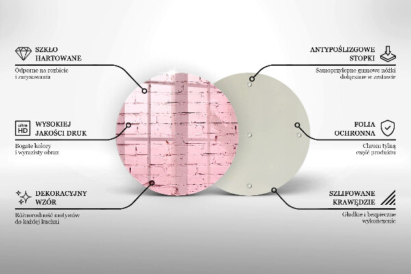 Kuchynská doska zo skla Pastelová tehlová stena