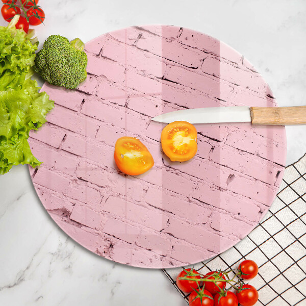 Kuchynská doska zo skla Pastelová tehlová stena