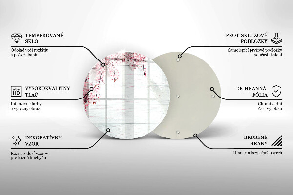 Kuchynská doska zo skla Kvety na doskách