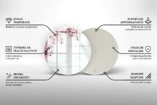 Kuchynská doska zo skla Kvety na doskách