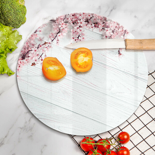 Kuchynská doska zo skla Kvety na doskách