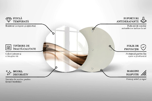 Kuchynská doska zo skla Abstraktné hnedé čiary