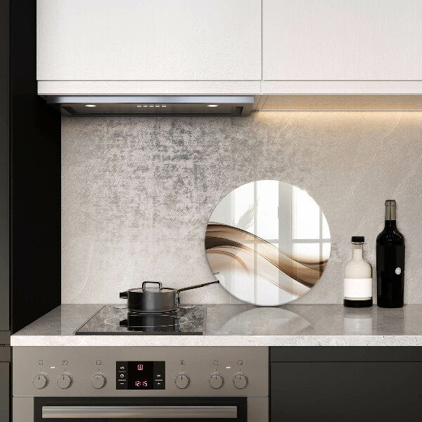 Kuchynská doska zo skla Abstraktné hnedé čiary