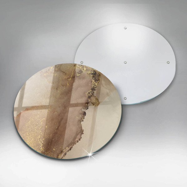 Kuchynská doska veľká zo skla Zlatá abstrakcia