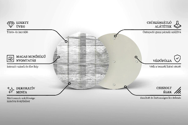 Kuchynská doska zo skla Staré drevené dosky