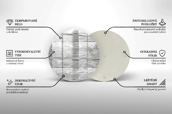 Kuchynská doska zo skla Staré drevené dosky