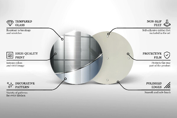 Kuchynská doska zo skla Kovový abstraktný vzor