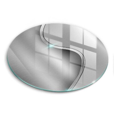 Kuchynská doska veľká zo skla Abstraktný strieborný kov