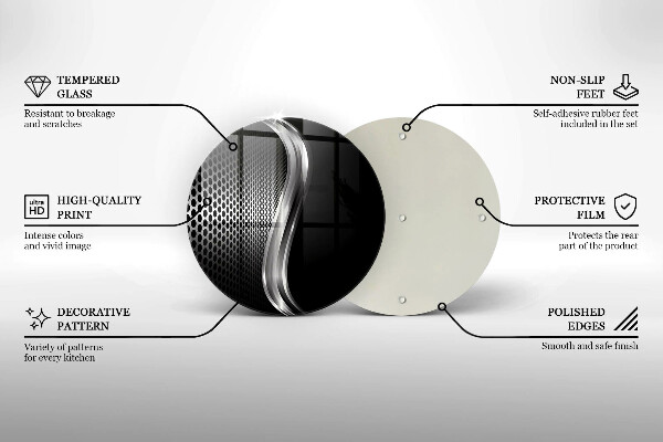 Kuchynská doska veľká zo skla Kovová konštrukcia