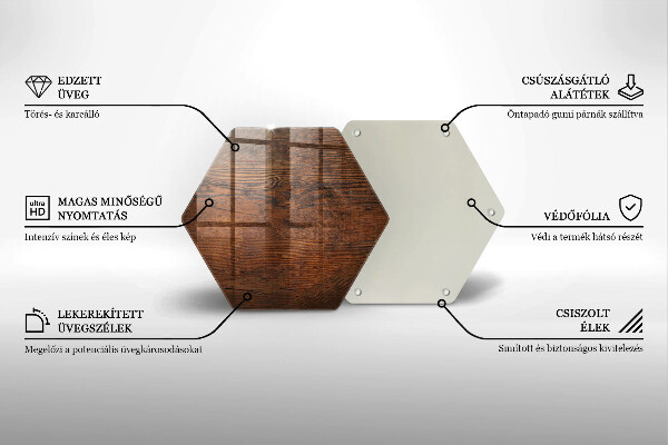 Kuchynská doska zo skla Doska z tmavého dreva