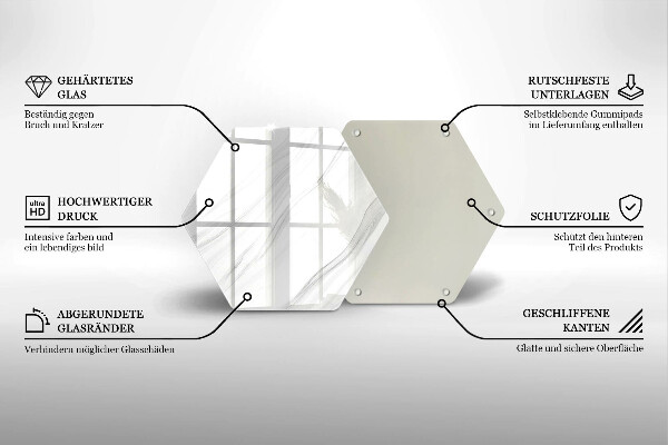 Kuchynská doska zo skla Jemný mramor