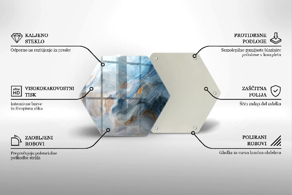 Kuchynská doska veľká zo skla Textúra mramoru