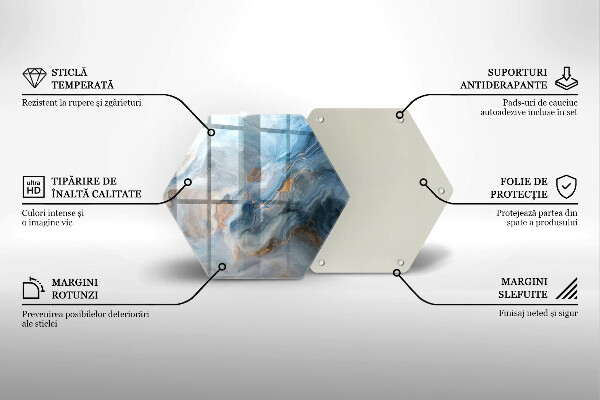Kuchynská doska veľká zo skla Textúra mramoru