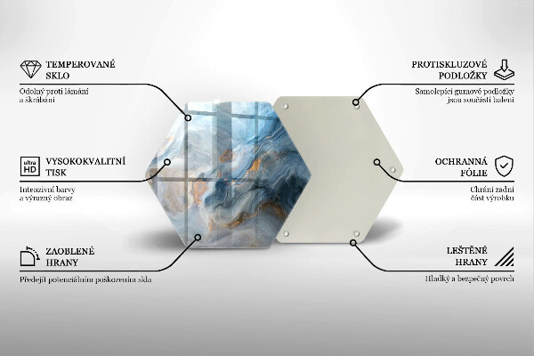 Kuchynská doska veľká zo skla Textúra mramoru