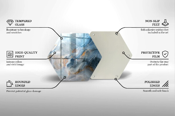 Kuchynská doska veľká zo skla Textúra mramoru