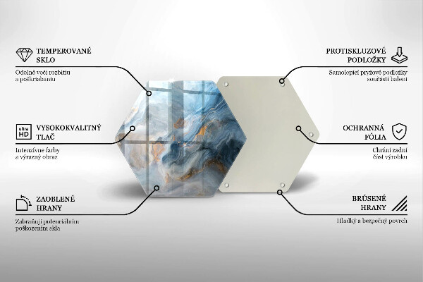 Kuchynská doska veľká zo skla Textúra mramoru