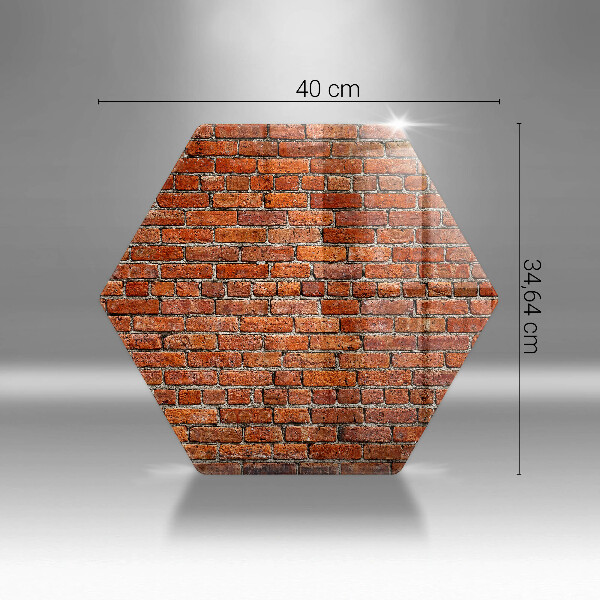 Kuchynská doska veľká zo skla Stena z tehlovej steny