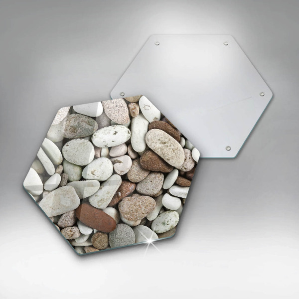 Kuchynská doska veľká zo skla Malé kamienky na pozadí