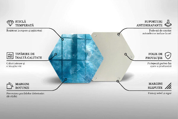 Kuchynská doska zo skla Modrá voda