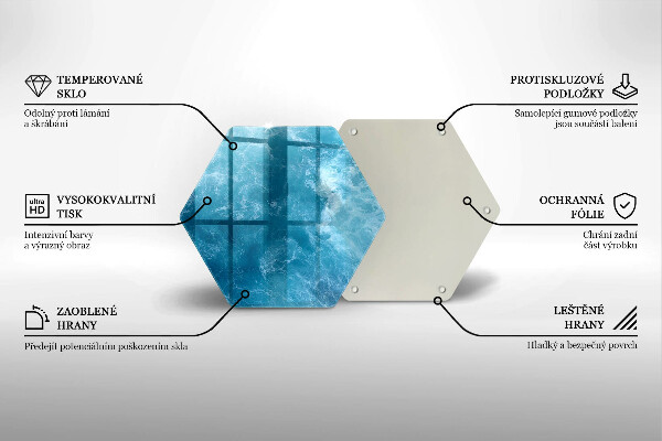 Kuchynská doska zo skla Modrá voda