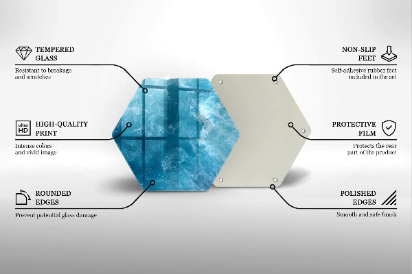 Kuchynská doska zo skla Modrá voda