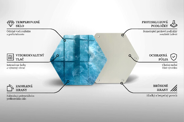 Kuchynská doska zo skla Modrá voda