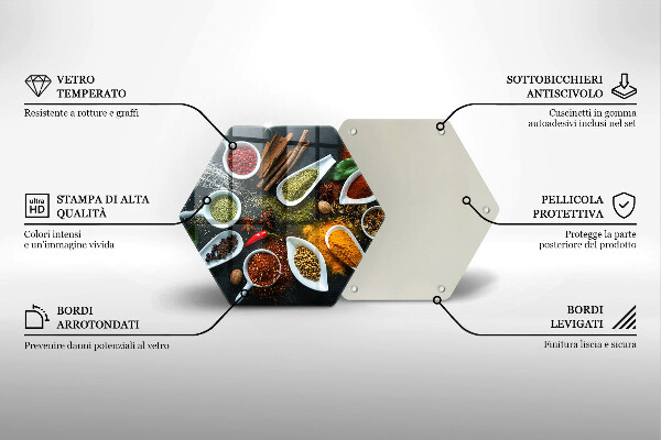 Kuchynská doska zo skla Kuchynské korenie