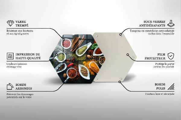 Kuchynská doska zo skla Kuchynské korenie