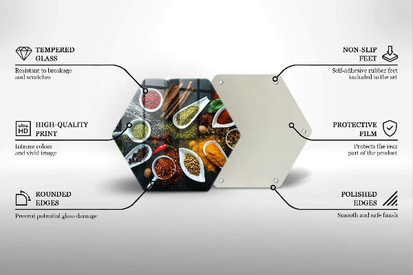 Kuchynská doska zo skla Kuchynské korenie