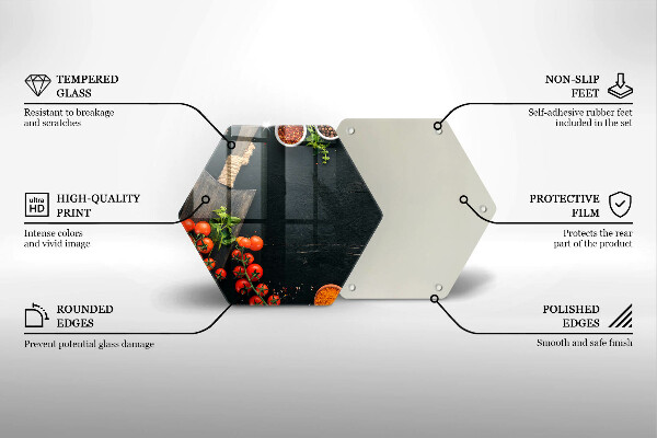 Kuchynská doska veľká zo skla Cherry paradajky