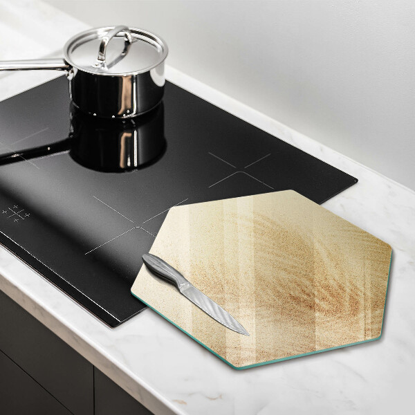 Kuchynská doska veľká zo skla Dovolenka na pláži s pieskom